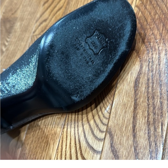 STUART WEITZMAN 9 Bowover Metallic Peep Toe Pump Heel Leather Shoes Bow Pyrite - Picture 6 of 7